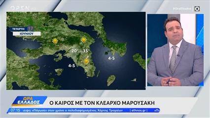 Καιρός 17/06/26: Μπόρες και καταιγίδες σήμερα