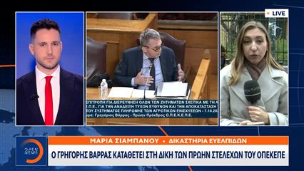 Καταθέτει ο πρώην πρόεδρος του ΟΠΕΚΕΠΕ Γρηγόρης Βάρρας