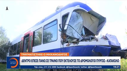 Κορμός δέντρου έπεσε πάνω στο τραίνο εν κινήσει