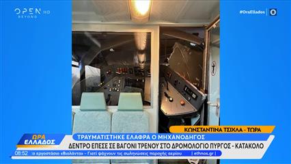 Δέντρο έπεσε πάνω σε τρένο που εκτελούσε το δρομολόγιο Πύργος – Κατάκολο