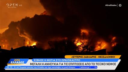 Έσβησε η Φωτιά στο Ωραιόκαστρο - Ανησυχία για τοξικό νέφος