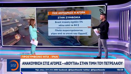 Προσύμφωνο ΗΠΑ - Ιράν: Ανακούφιση στις αγορές - «Βουτιά» στην τιμή του πετρελαίου