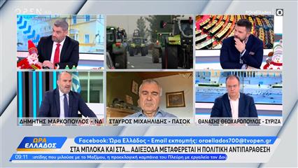 Πολιτική αντιπαράθεση Μαρκόπουλος,Μιχαηλίδης και Θεοχαρόπουλος για μπλόκα