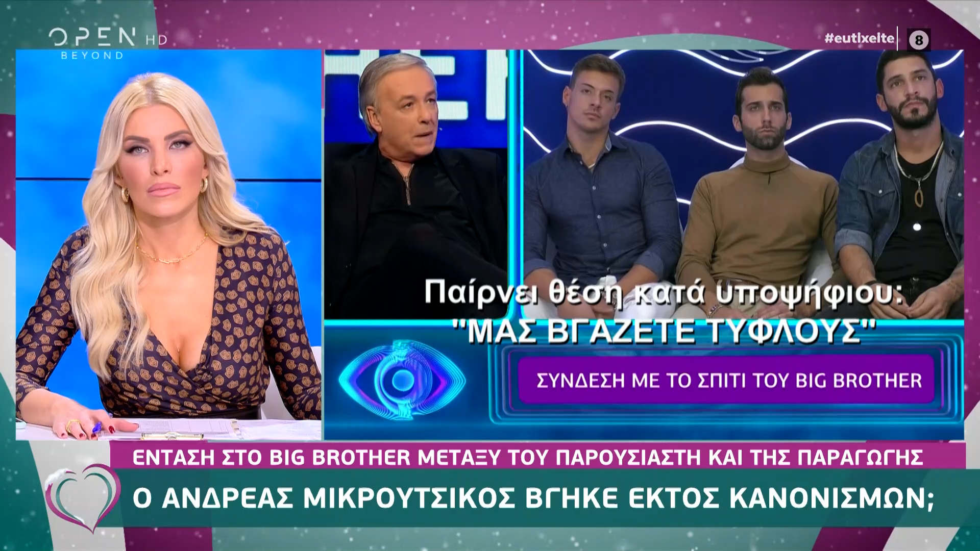 Big Brother O Andreas Mikroytsikos Bghke Ektos Kanonismwn Open Tv